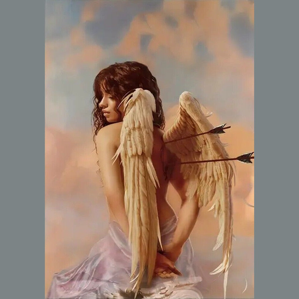Beautiful Wounded Angel Girl Canvas Art Print 11.8" x 15.7" Stunning! NEW! Home & Garden:Home Décor:Posters & Prints Style Your Walls